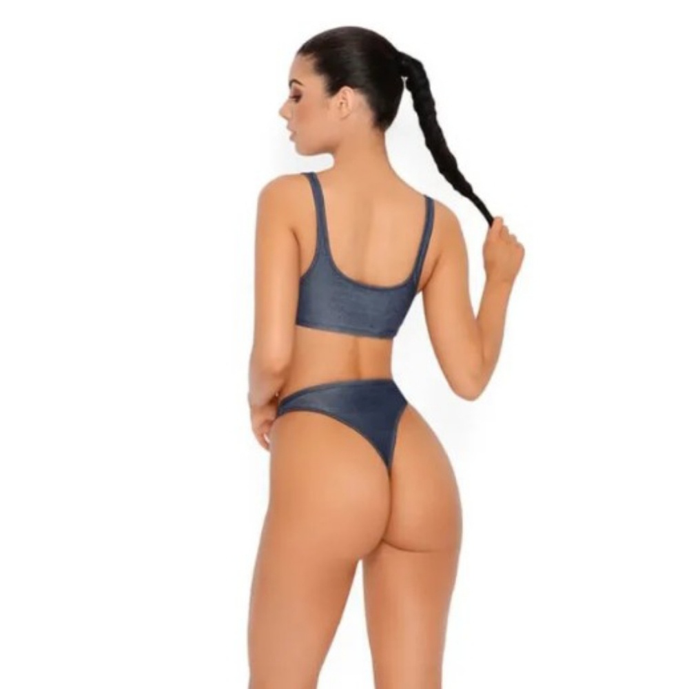 Denim Thong Bikini